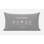 Kissenbezug 30x50 silber Kissenhülle Struktur Leinenoptik Deko Kissen