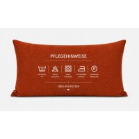 Kissenbezug 30x50 terracotta Kissenhülle Struktur Leinenoptik Deko Kissen