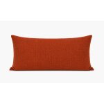 Kissenbezug 30x50 terracotta Kissenhülle Struktur Leinenoptik Deko Kissen
