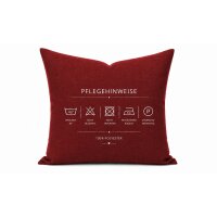 Kissenbezug 40x40 bordeaux Kissenhülle Struktur Leinenoptik Deko Kissen