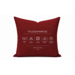Kissenbezug 40x40 bordeaux Kissenhülle Struktur Leinenoptik Deko Kissen