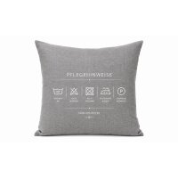 Kissenbezug 40x40 silber Kissenhülle Struktur Leinenoptik Deko Kissen