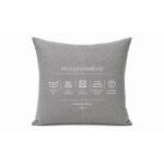 Kissenbezug 40x40 silber Kissenhülle Struktur Leinenoptik Deko Kissen