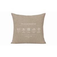 Kissenbezug 40x40 beige natur Kissenhülle Struktur Leinenoptik Deko Kissen