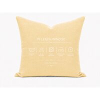 Kissenbezug 40x40 gelb Kissenhülle Struktur Leinenoptik Deko Kissen