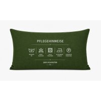Kissenbezug 40x60 grün dunkel Kissenhülle Struktur Leinenoptik Deko Kissen
