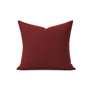 Kissenbezug 50x50 bordeaux Kissenhülle Struktur Leinenoptik Deko Kissen