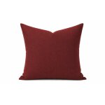 Kissenbezug 50x50 bordeaux Kissenhülle Struktur Leinenoptik Deko Kissen