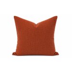 Kissenbezug 50x50 terracotta Kissenhülle Struktur Leinenoptik Deko Kissen