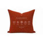Kissenbezug 50x50 terracotta Kissenhülle Struktur Leinenoptik Deko Kissen