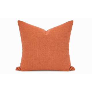 Kissenbezug 60x60 terracotta Kissenhülle Struktur Leinenoptik Deko Kissen
