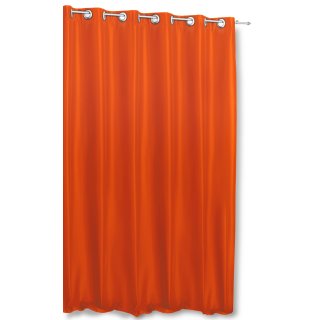 Thermo Vorhang orange Ösen Polar Fleece blickdicht extra breit 245x245 cm