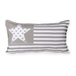 Kissenhülle Stars Stripes Leinenoptik ca. 30x50 cm Kissenbezug Zierkissen Dekokissen #1641