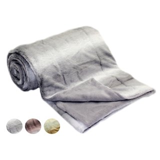 Fleece Decke 150x200 cm Kuscheldecke Fellimitat LUXURY Sofadecke Coral kuschelig weich
