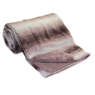 Fleece Decke braun 150x200 cm Kuscheldecke Fellimitat LUXURY Sofadecke Coral