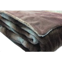 Fleece Decke braun 150x200 cm Kuscheldecke Fellimitat LUXURY Sofadecke Coral