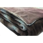 Fleece Decke braun 150x200 cm Kuscheldecke Fellimitat LUXURY Sofadecke Coral