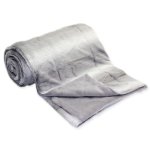 Fleece Decke grau 150x200 cm Kuscheldecke Fellimitat LUXURY Sofadecke Coral