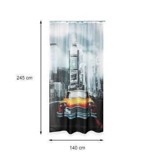 Vorhang bedruckt halbtransparent Städte Motiv 140x245 cm Gardine Voil