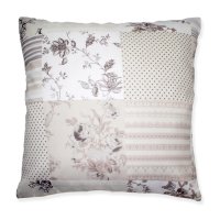 Kissenhülle Patchwork Blumen erdtöne Druck Kissenbezug Dekokissen Zierkissen