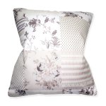 Kissenhülle Patchwork Blumen erdtöne Druck Kissenbezug Dekokissen Zierkissen