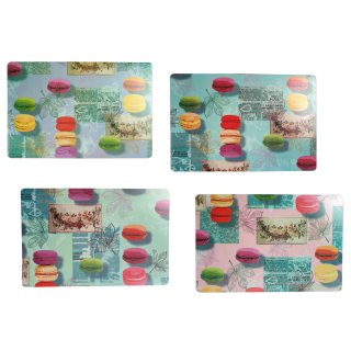Tischset Macarons Kunststoff abwaschbar bunt modern Platzset 28x44 cm