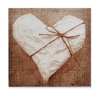 Leinwandbild Herzen Leinwand Bild ca. 30x30 cm Leinen auf Holzrahmen Papier Herz