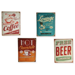 Leinwandbild Vintage Barmotive Leinwand Bild ca. 30x40 cm Leinen auf Holzrahmen
