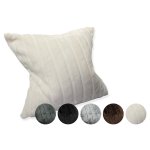 Flauschige Kissenhülle Cashmere Touch super soft Kissenbezug 40x40 cm in Nerz Optik creme