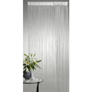 Türvorhang Fadenvorhang weiß 90x250 cm Gardine mit Lurex veredelt