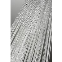 T&uuml;rvorhang Fadenvorhang wei&szlig; 90x250 cm Gardine mit Lurex veredelt
