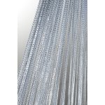 T&uuml;rvorhang Fadenvorhang silber 90x250 cm Gardine mit Lurex veredelt