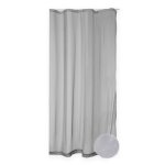 Voile uni Vorhang transparent Baumwoll-Optik Kräuselband 140x245 Voilegardine Unifarbe Grau
