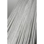 T&uuml;rvorhang Fadenvorhang wei&szlig; 140x250 cm Gardine mit Lurex veredelt