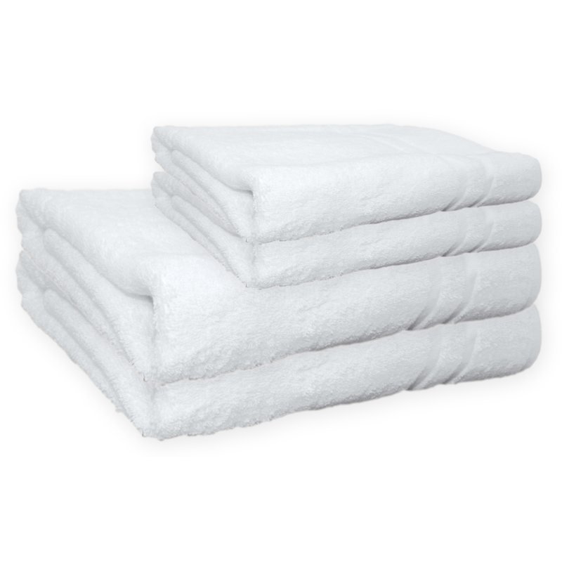 Klassische Frottier Handtücher Duschtücher 400g/m² Hotel-Qualität 100%  Baumwolle weiß im 1/2/4er Set
