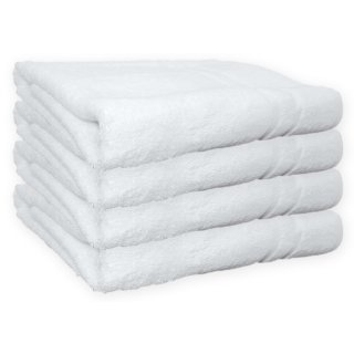 Klassische Frottier Handtücher Duschtücher 400g/m² Hotel-Qualität 100%  Baumwolle weiß im 1/2/4er Set