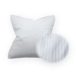 Kopfkissen Bezug 80x80 cm weiß Baumwolle für Hotel Bettwäsche mit Streifen Damast