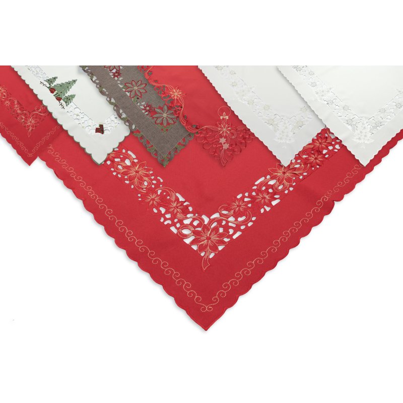Weihnachtsdecke mitteldecke 85x85cm Aufwendig verarbeitet 100%Polyester 
