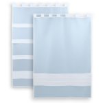 Fenstergardine Scheibengardine weiß ca. 80x110 cm Schlaufen Raffoptik in 2 Varianten #1702