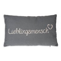 Lieblingsmensch Deko Kissen Bezug 30x50 cm Baumwolle...