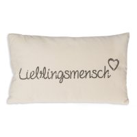 Lieblingsmensch Deko Kissen Bezug 30x50 cm Baumwolle...