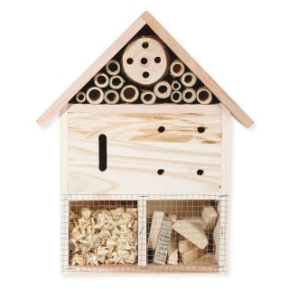 Insekten Hotel Insektenhaus Nistkasten Bienenhaus Bruthilfe Holz 30x25 cm