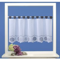 Bistrogardine Punkte ca. 155x60 cm Cafehaus Gardine transparent Voile Fenstergardine Vorhang #1738