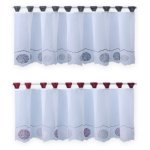 Bistrogardine Punkte ca. 155x60 cm Cafehaus Gardine transparent Voile Fenstergardine Vorhang #1738