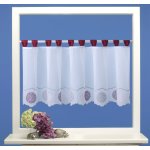 Bistrogardine Punkte ca. 155x60 cm Cafehaus Gardine transparent Voile Fenstergardine Vorhang #1738