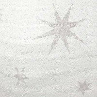 Kissenbezug ca. 40x40 cm mit Glitzer Weiß Silber Lurex Sterne Kissenhülle Dekokissen