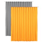 Vorhang Kräuselband 290x245 cm breit Gardine Wildseide Optik halbtransparent