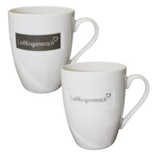 Kaffeetasse Beschriftung Lieblingsmensch Henkel Tasse Porzellan Becher 2 Designs
