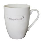 Kaffeetasse Beschriftung Lieblingsmensch Henkel Tasse Porzellan Becher Feld Weiß