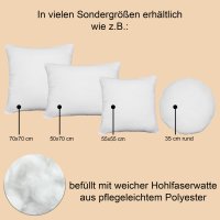 Polyester F&uuml;llkissen Kissen ca. 40x40 cm Kissenf&uuml;llung wei&szlig; Dekokissen Sofakissen